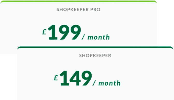 Shopkeeper-Prices online print shop pricing options